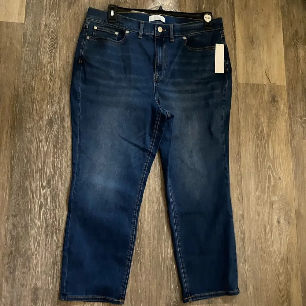 NWT Encore By Idina Menzel High Waisted Cropped Jeans Sz 16